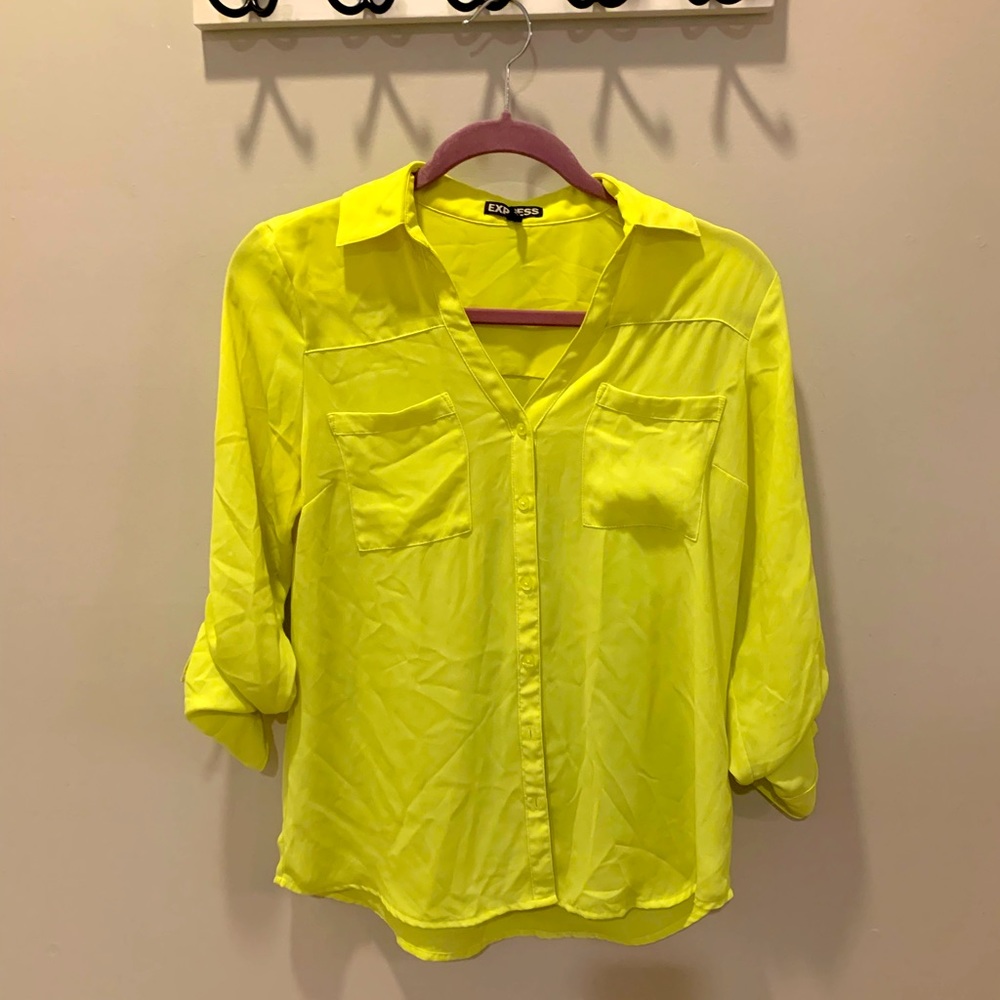 Highlighter yellow, Express Portofino blouse.